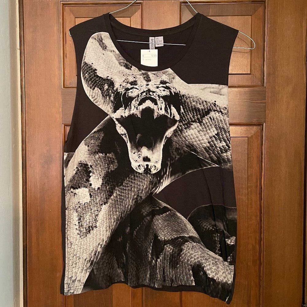 Size Large H&M Divided serpent sleeveless t-shirt